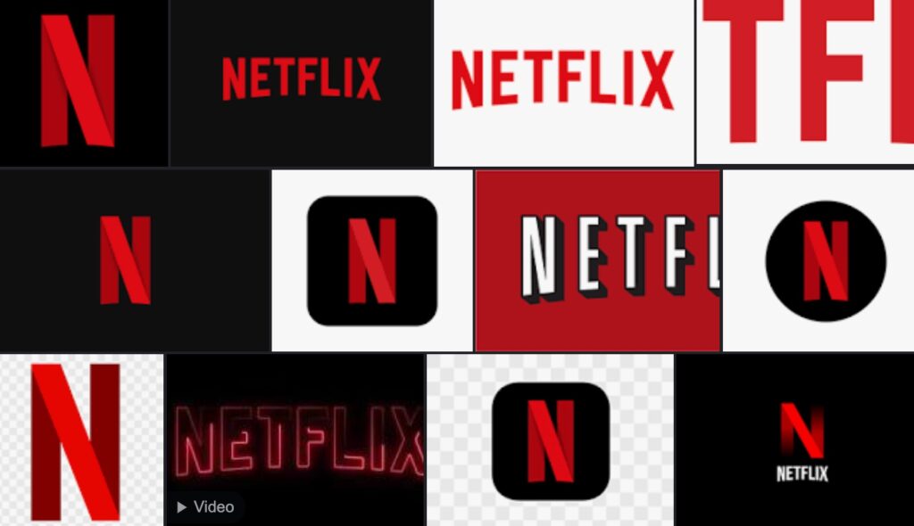 Viele verschiedene Netflix-Logos